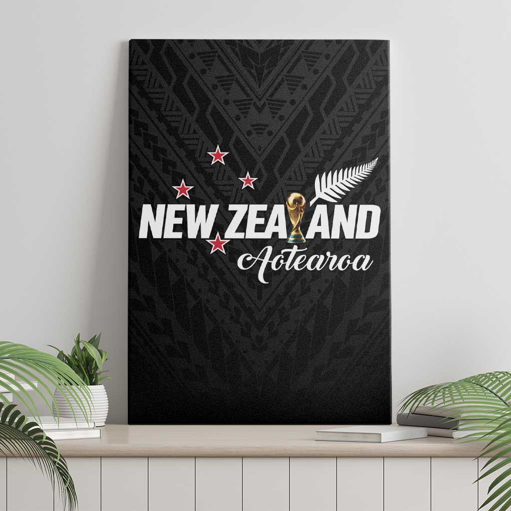 Football New Zealand Canvas Wall Art Aotearoa United Black Version - Polynesian Pride