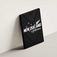 Football New Zealand Canvas Wall Art Aotearoa United Black Version - Polynesian Pride