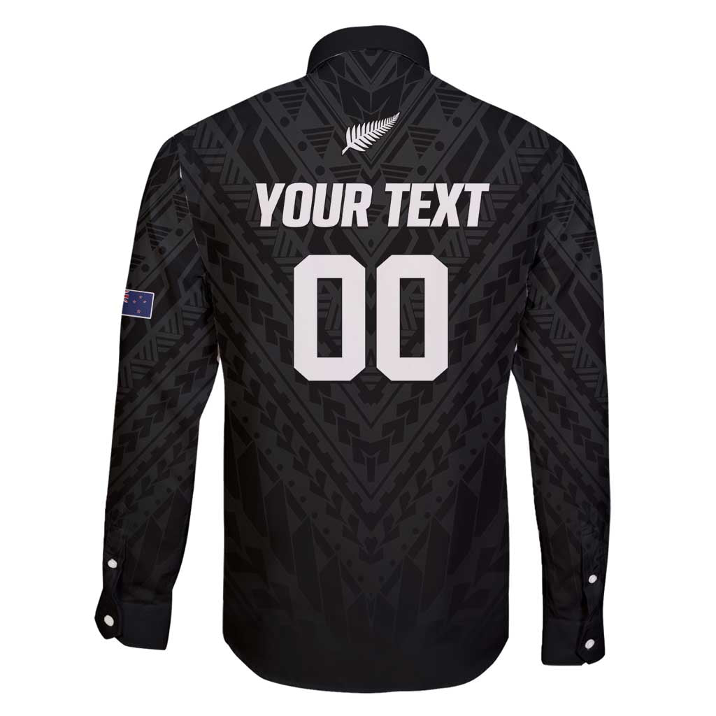 Custom Football New Zealand Family Matching Tank Maxi Dress and Hawaiian Shirt Aotearoa United Black Version - Polynesian Pride