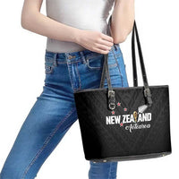 Football New Zealand Leather Tote Bag Aotearoa United Black Version - Polynesian Pride