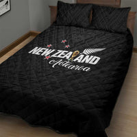 Football New Zealand Quilt Bed Set Aotearoa United Black Version - Polynesian Pride
