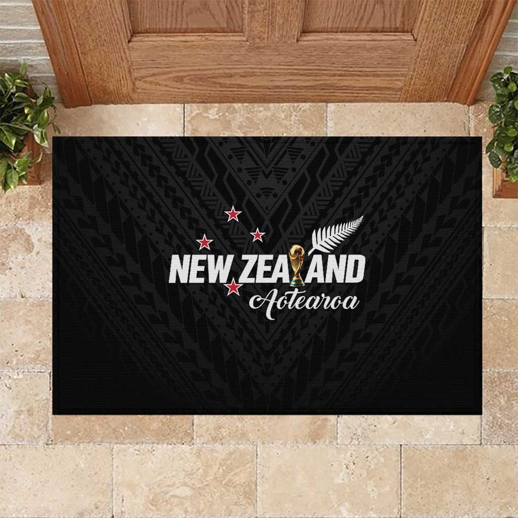 Football New Zealand Rubber Doormat Aotearoa United Black Version - Polynesian Pride