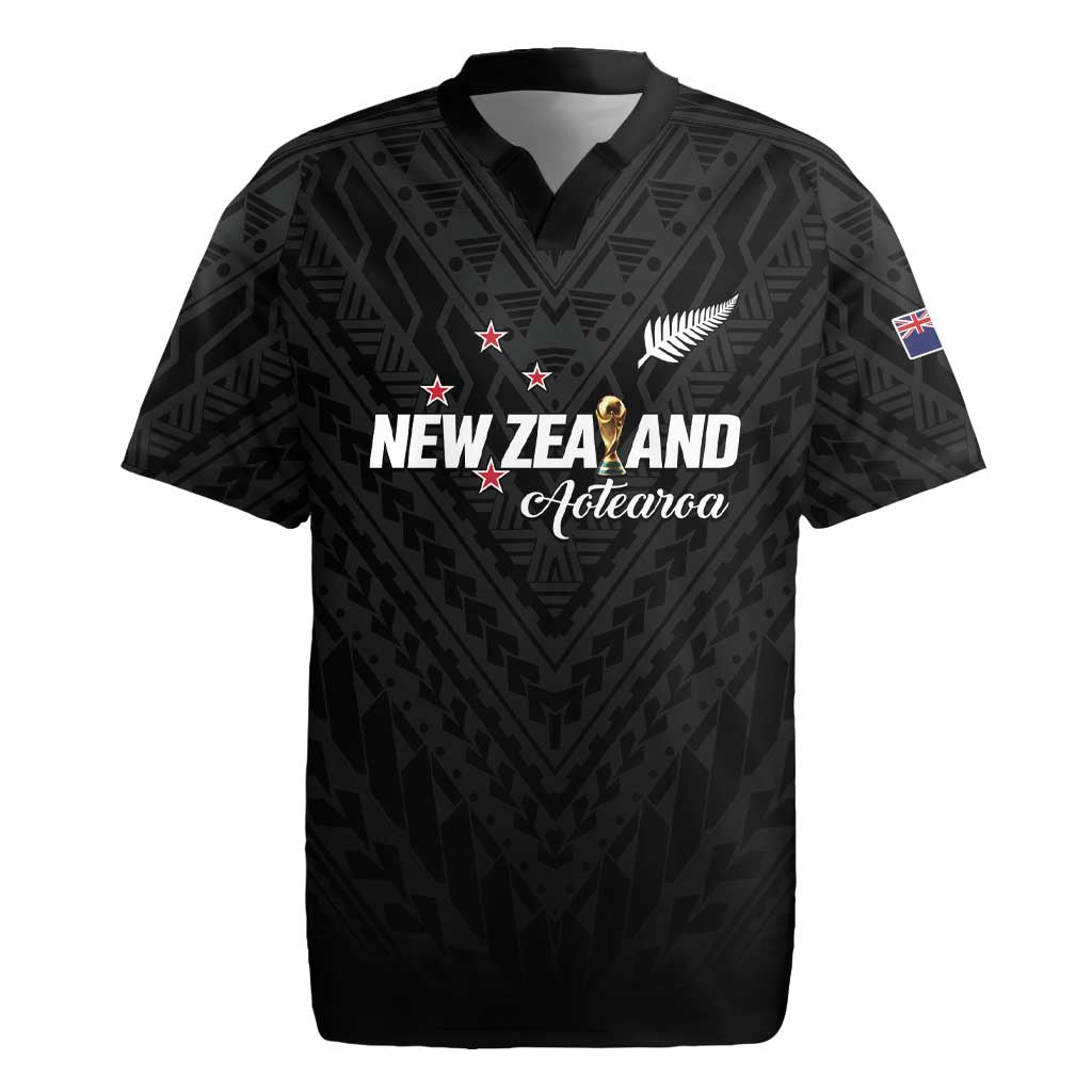 Custom Football New Zealand Rugby Jersey Aotearoa United Black Version - Polynesian Pride