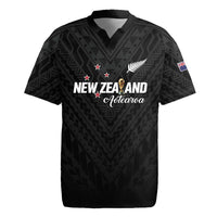 Custom Football New Zealand Rugby Jersey Aotearoa United Black Version - Polynesian Pride