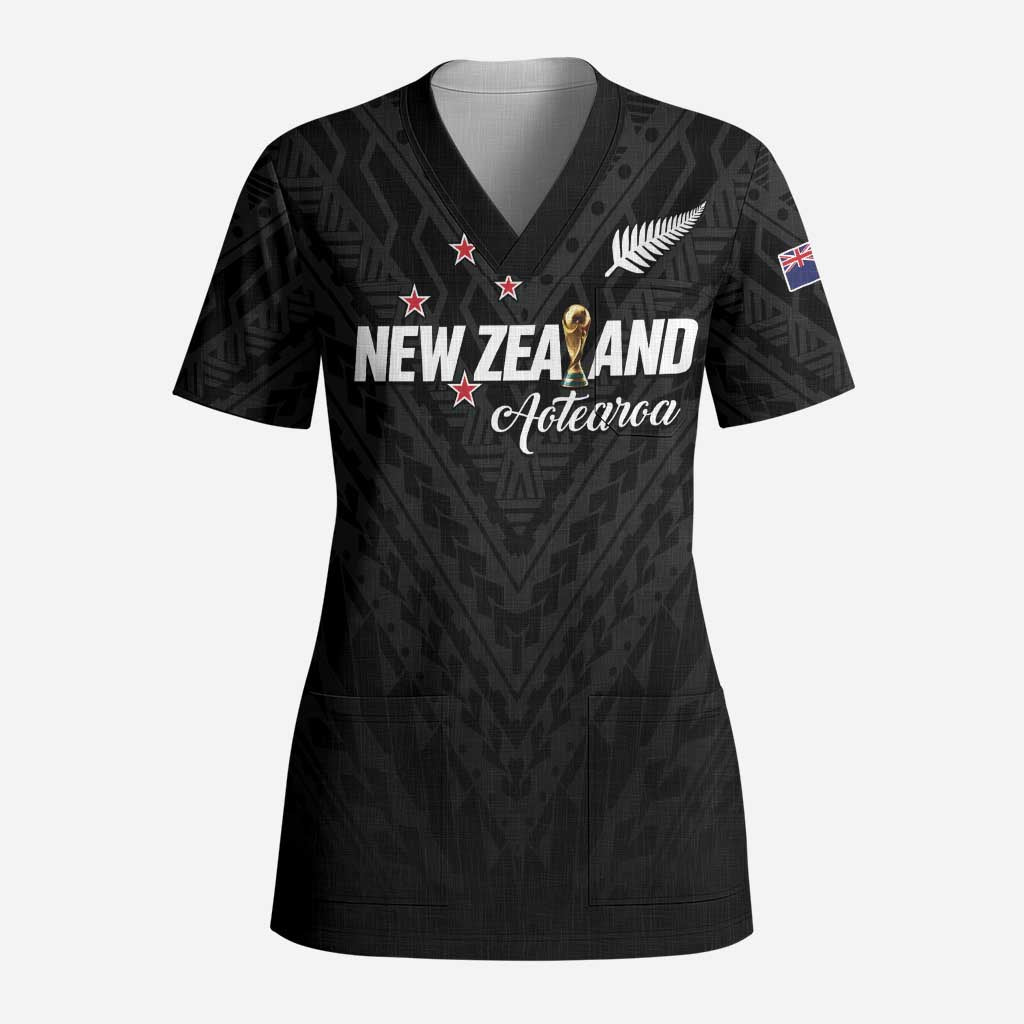 Custom Football New Zealand Scrub Top Aotearoa United Black Version - Polynesian Pride