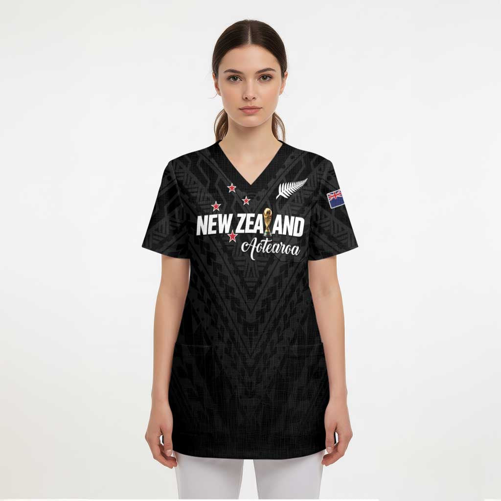 Custom Football New Zealand Scrub Top Aotearoa United Black Version - Polynesian Pride