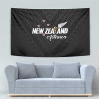 Football New Zealand Tapestry Aotearoa United Black Version - Polynesian Pride