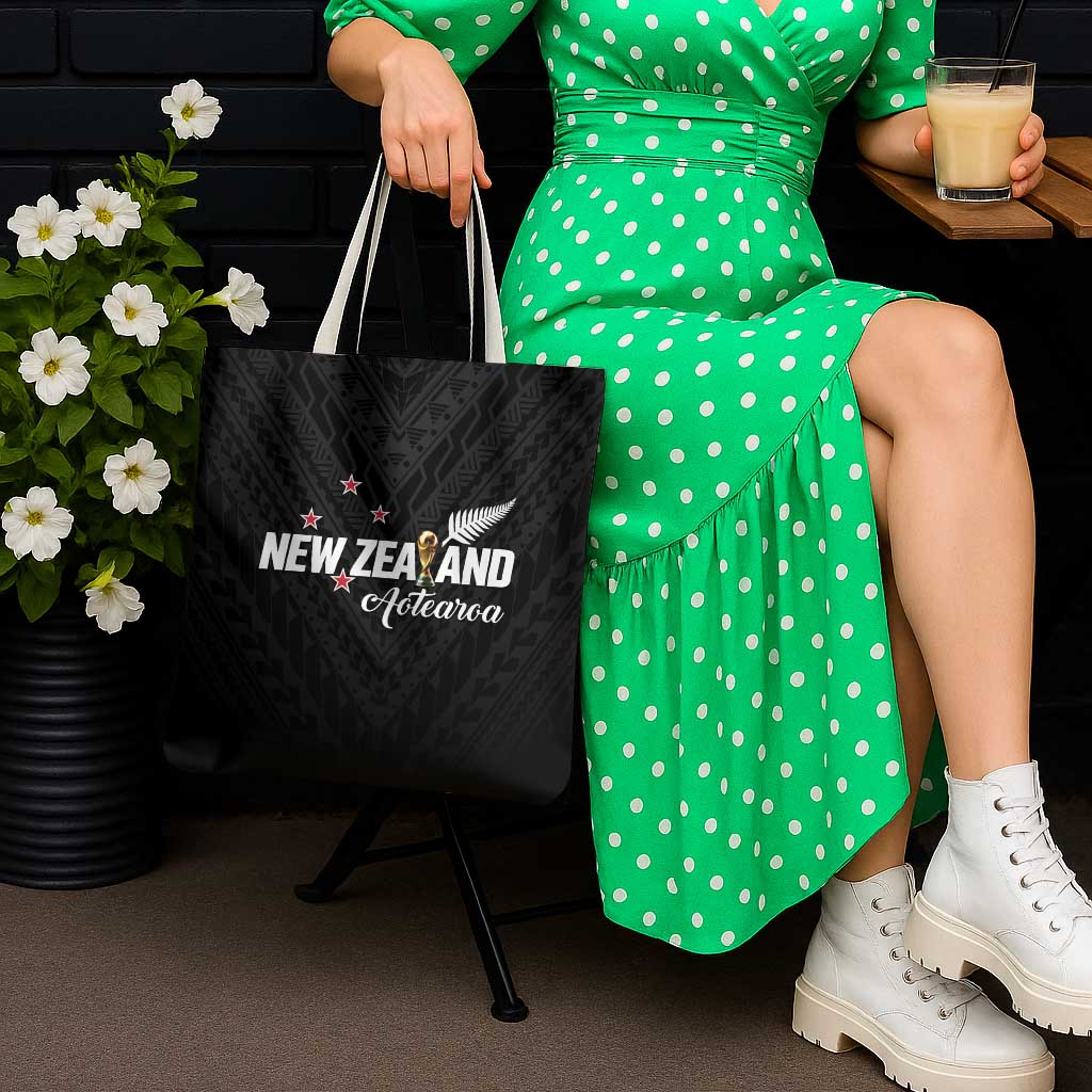 Football New Zealand Tote Bag Aotearoa United Black Version - Polynesian Pride