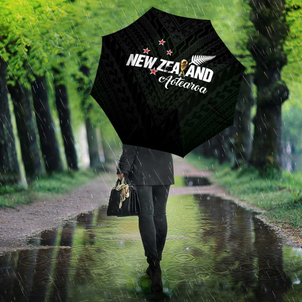Football New Zealand Umbrella Aotearoa United Black Version - Polynesian Pride