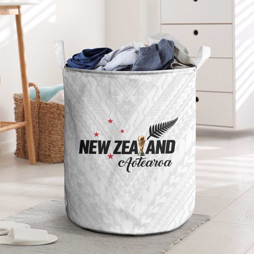 Football New Zealand Laundry Basket Aotearoa United White Version - Polynesian Pride