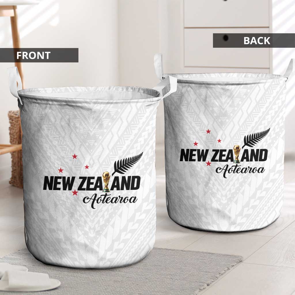 Football New Zealand Laundry Basket Aotearoa United White Version - Polynesian Pride