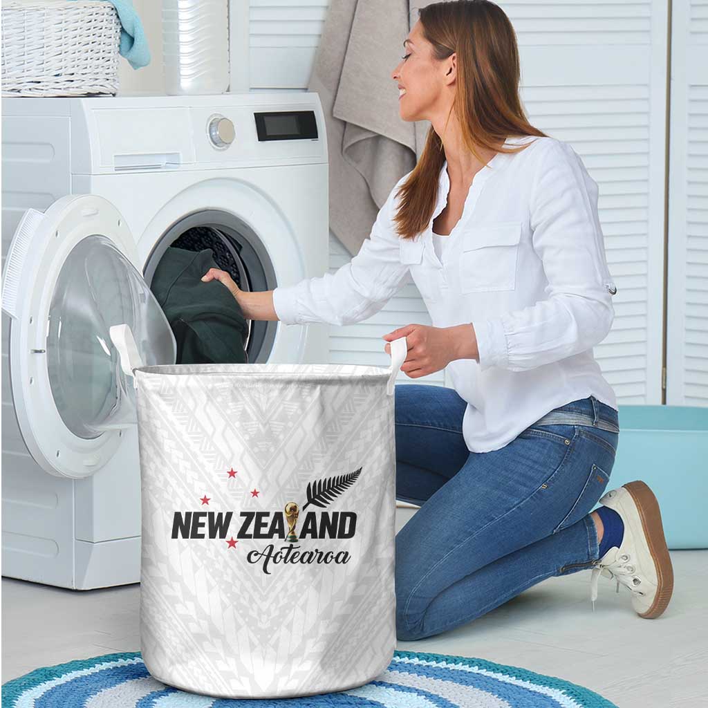 Football New Zealand Laundry Basket Aotearoa United White Version - Polynesian Pride