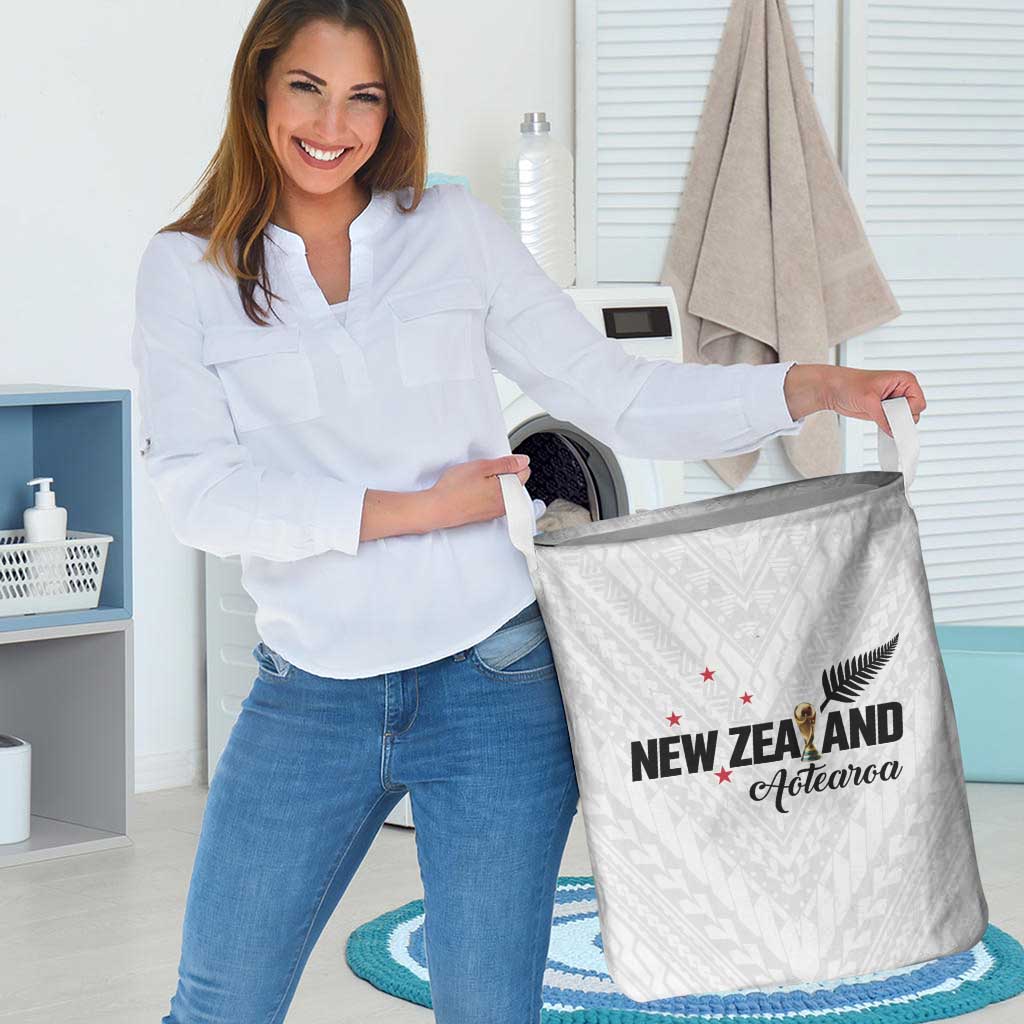 Football New Zealand Laundry Basket Aotearoa United White Version - Polynesian Pride