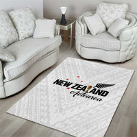 Football New Zealand Area Rug Aotearoa United White Version - Polynesian Pride