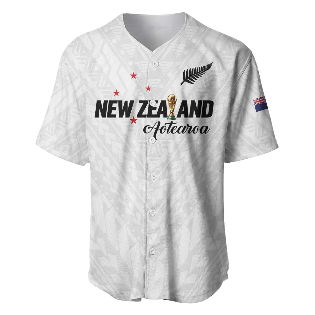 Custom Football New Zealand Baseball Jersey Aotearoa United White Version - Polynesian Pride