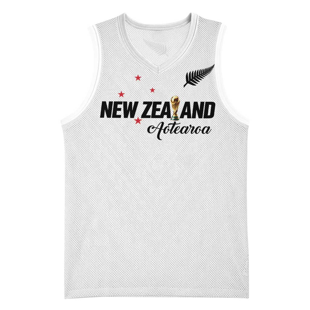 Custom Football New Zealand Basketball Jersey Aotearoa United White Version - Polynesian Pride