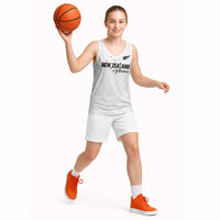 Custom Football New Zealand Basketball Jersey Aotearoa United White Version - Polynesian Pride