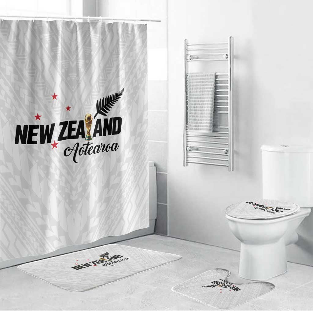 Football New Zealand Bathroom Set Aotearoa United White Version - Polynesian Pride