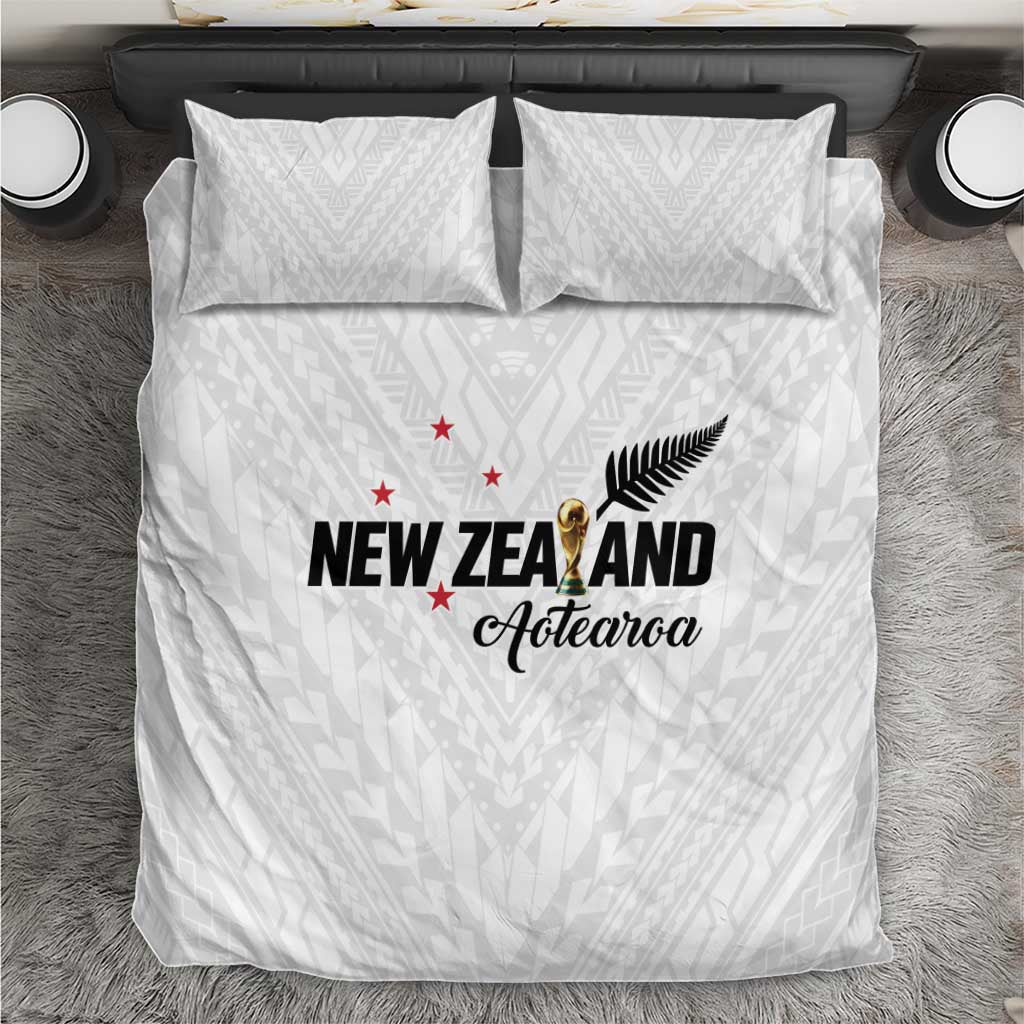Football New Zealand Bedding Set Aotearoa United White Version - Polynesian Pride