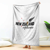 Football New Zealand Blanket Aotearoa United White Version - Polynesian Pride
