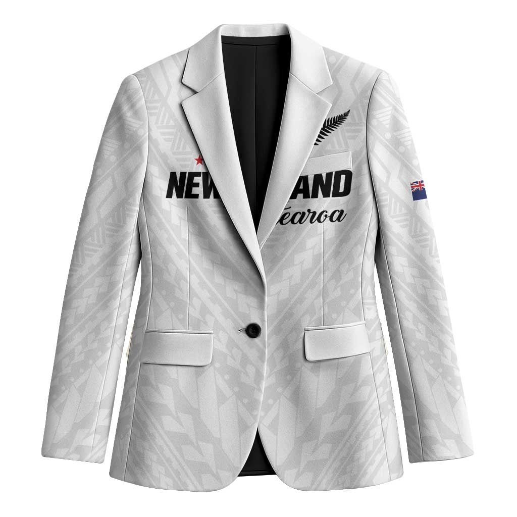 Custom Football New Zealand Blazer Aotearoa United White Version - Polynesian Pride
