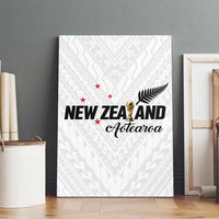 Football New Zealand Canvas Wall Art Aotearoa United White Version - Polynesian Pride