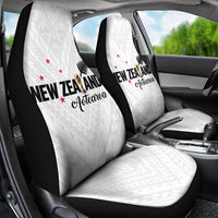 Football New Zealand Car Seat Cover Aotearoa United White Version - Polynesian Pride