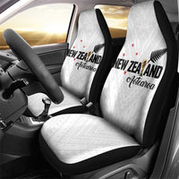Football New Zealand Car Seat Cover Aotearoa United White Version - Polynesian Pride