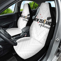 Football New Zealand Car Seat Cover Aotearoa United White Version - Polynesian Pride