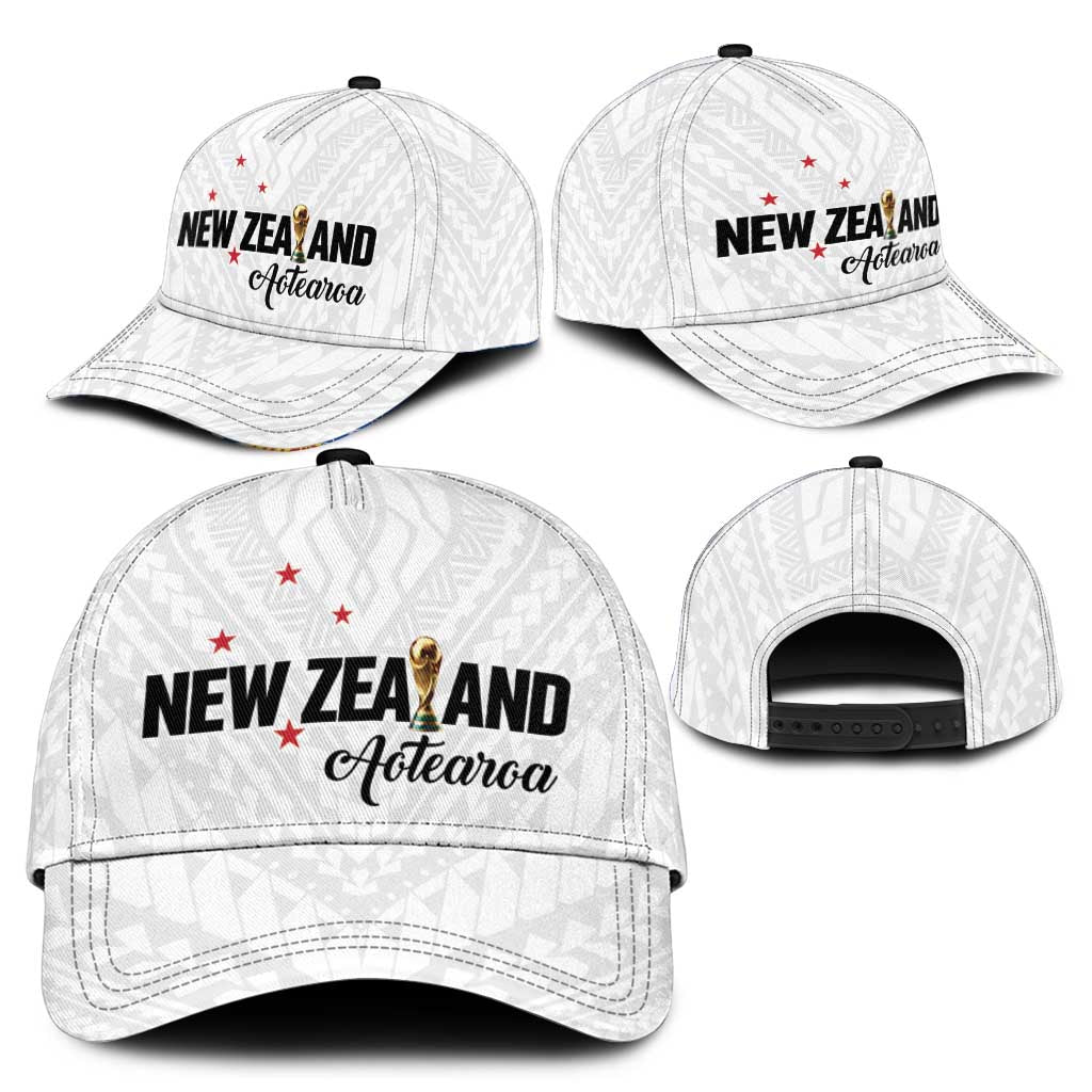 Football New Zealand Classic Cap Aotearoa United White Version - Polynesian Pride