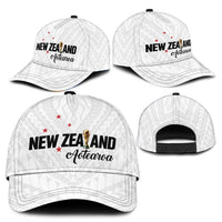Football New Zealand Classic Cap Aotearoa United White Version - Polynesian Pride