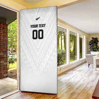 Custom Football New Zealand Door Cover Aotearoa United White Version - Polynesian Pride
