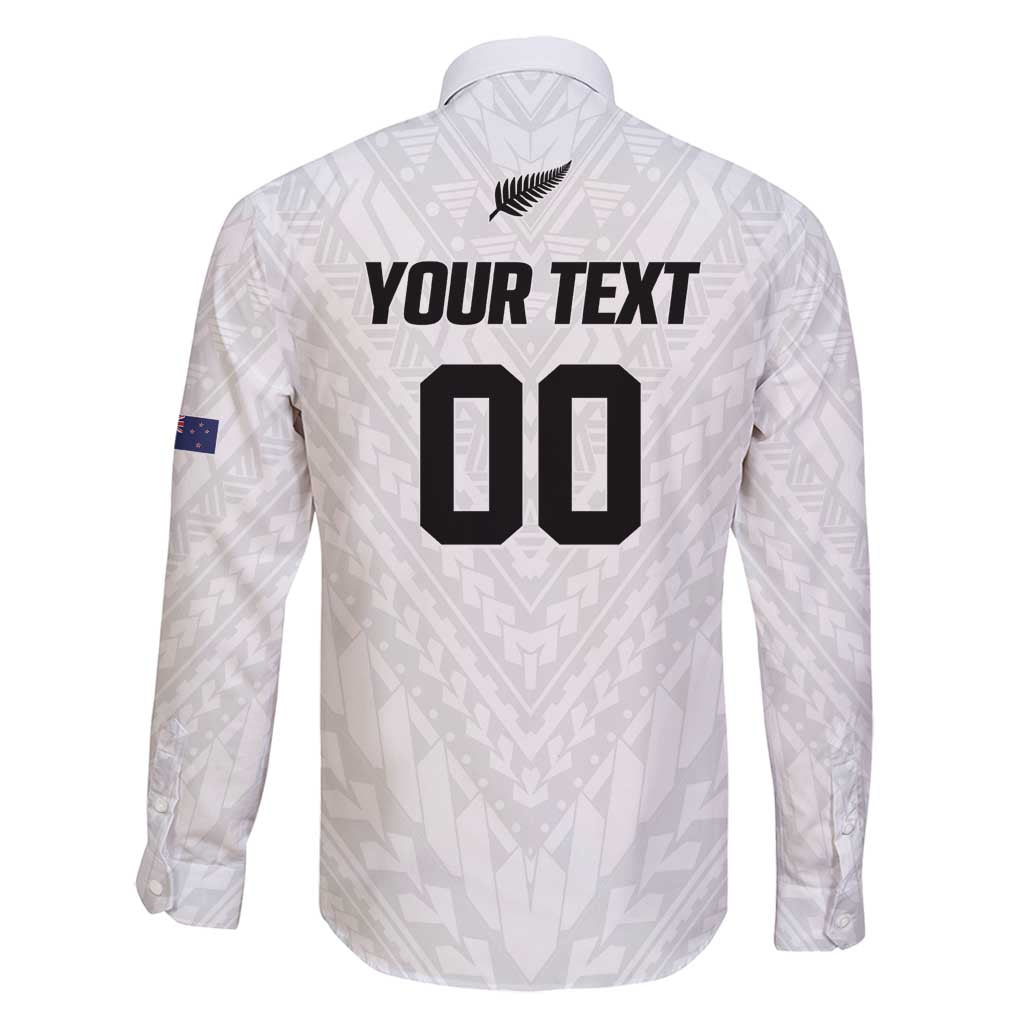 Custom Football New Zealand Family Matching Summer Maxi Dress and Hawaiian Shirt Aotearoa United White Version - Polynesian Pride