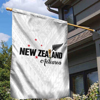 Football New Zealand Garden Flag Aotearoa United White Version - Polynesian Pride