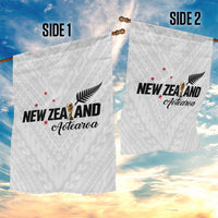 Football New Zealand Garden Flag Aotearoa United White Version - Polynesian Pride