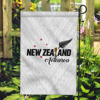 Football New Zealand Garden Flag Aotearoa United White Version - Polynesian Pride
