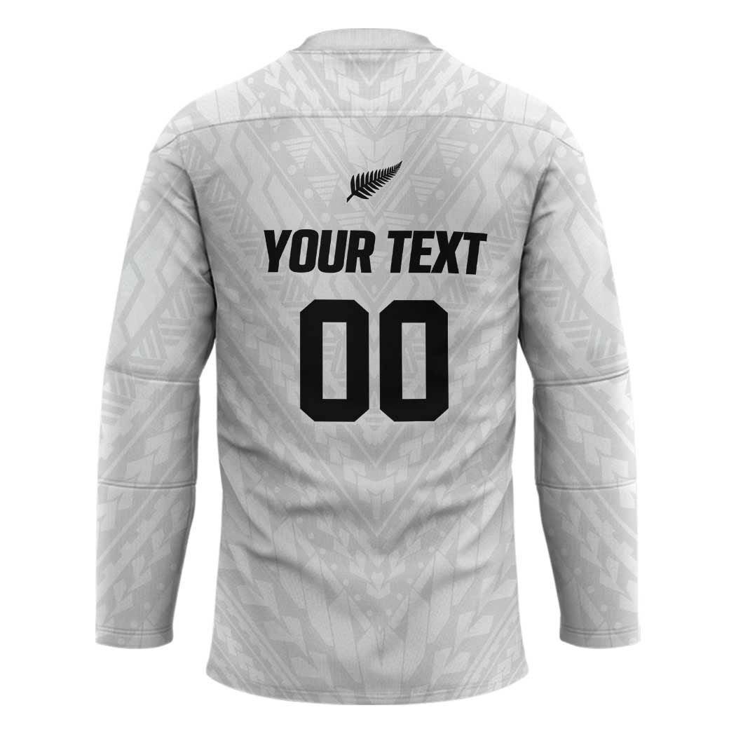 Custom Football New Zealand Hockey Jersey Aotearoa United White Version - Polynesian Pride