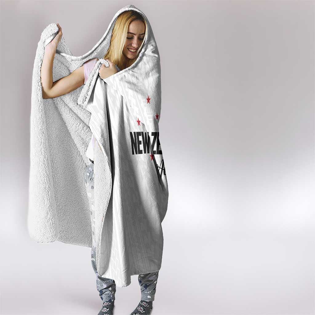 Football New Zealand Hooded Blanket Aotearoa United White Version - Polynesian Pride