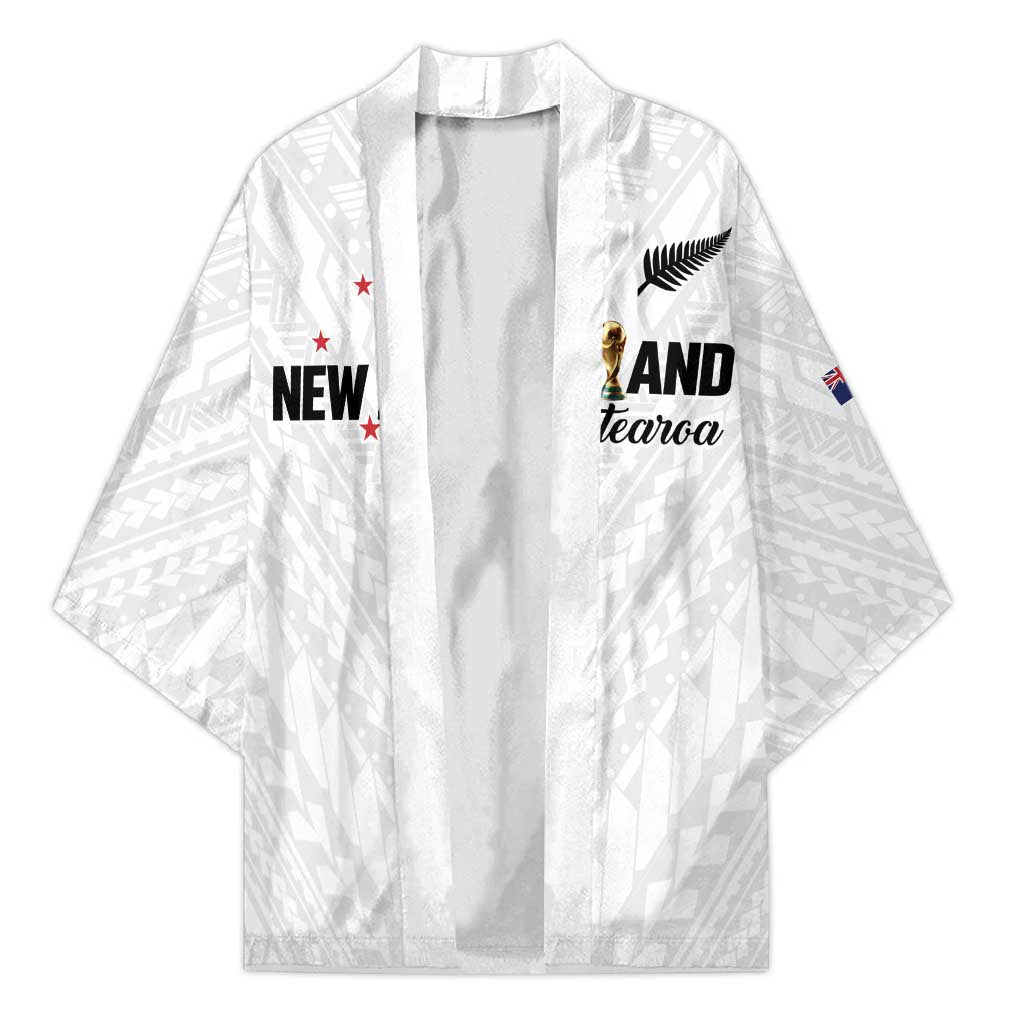 Custom Football New Zealand Kimono Aotearoa United White Version - Polynesian Pride