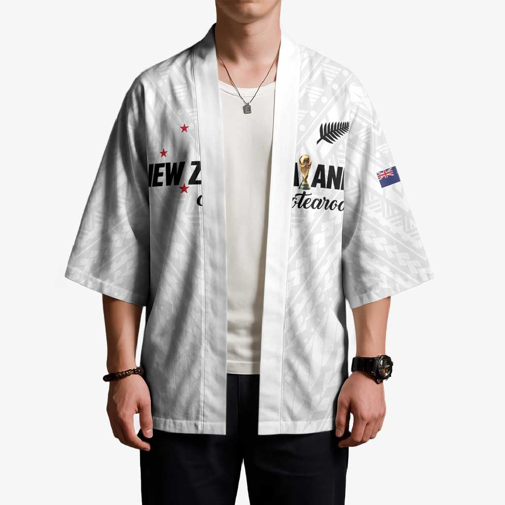 Custom Football New Zealand Kimono Aotearoa United White Version - Polynesian Pride