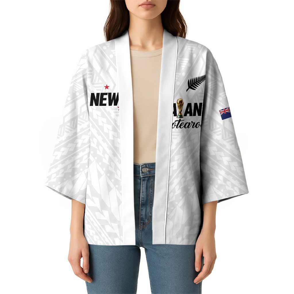 Custom Football New Zealand Kimono Aotearoa United White Version - Polynesian Pride