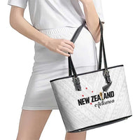 Football New Zealand Leather Tote Bag Aotearoa United White Version - Polynesian Pride