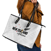 Football New Zealand Leather Tote Bag Aotearoa United White Version - Polynesian Pride