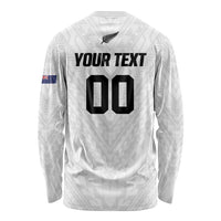 Custom Football New Zealand Long Sleeve Shirt Aotearoa United White Version - Polynesian Pride