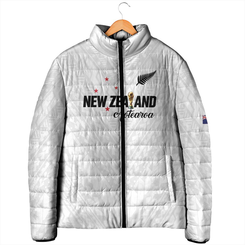 Custom Football New Zealand Padded Jacket Aotearoa United White Version - Polynesian Pride