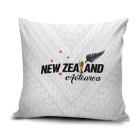 Football New Zealand Pillow Cover Aotearoa United White Version - Polynesian Pride