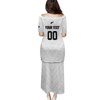 Custom Football New Zealand Puletasi Aotearoa United White Version - Polynesian Pride