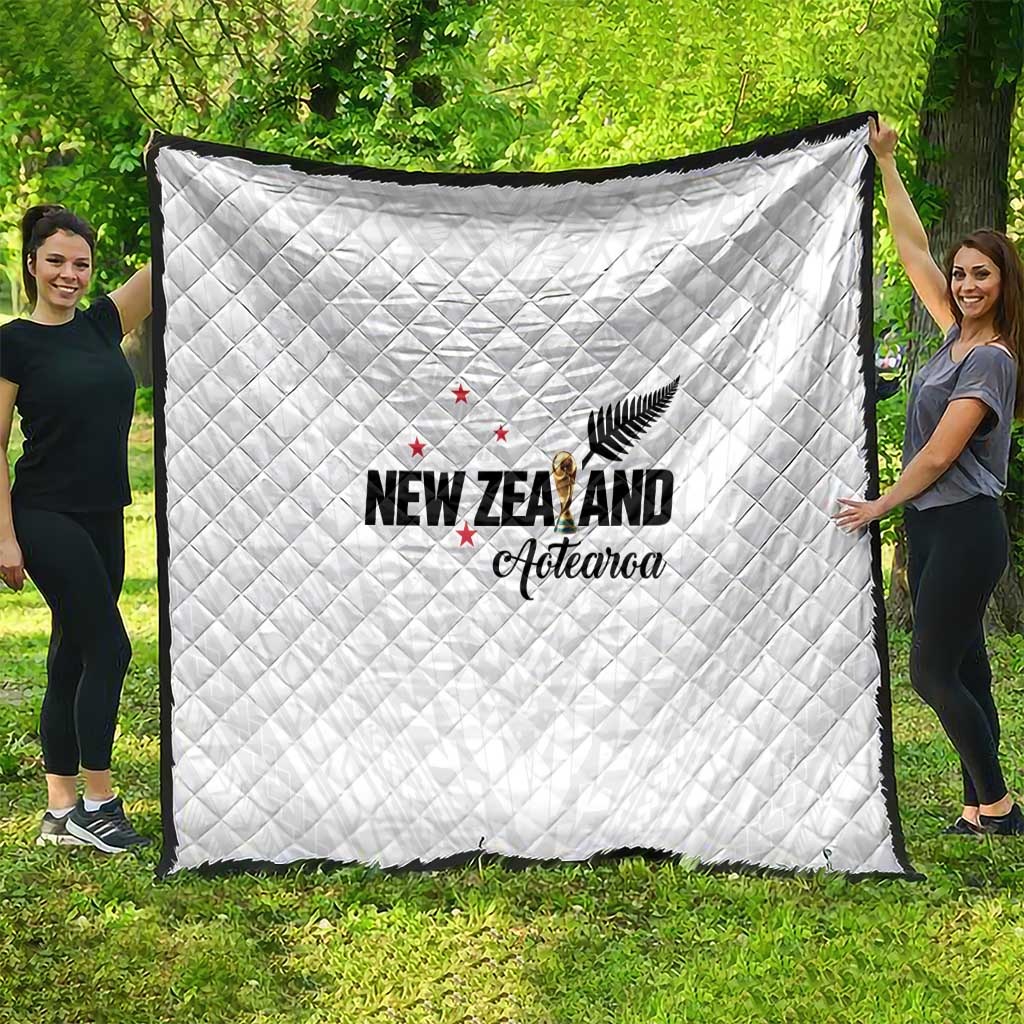 Football New Zealand Quilt Aotearoa United White Version - Polynesian Pride