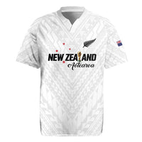 Custom Football New Zealand Rugby Jersey Aotearoa United White Version - Polynesian Pride