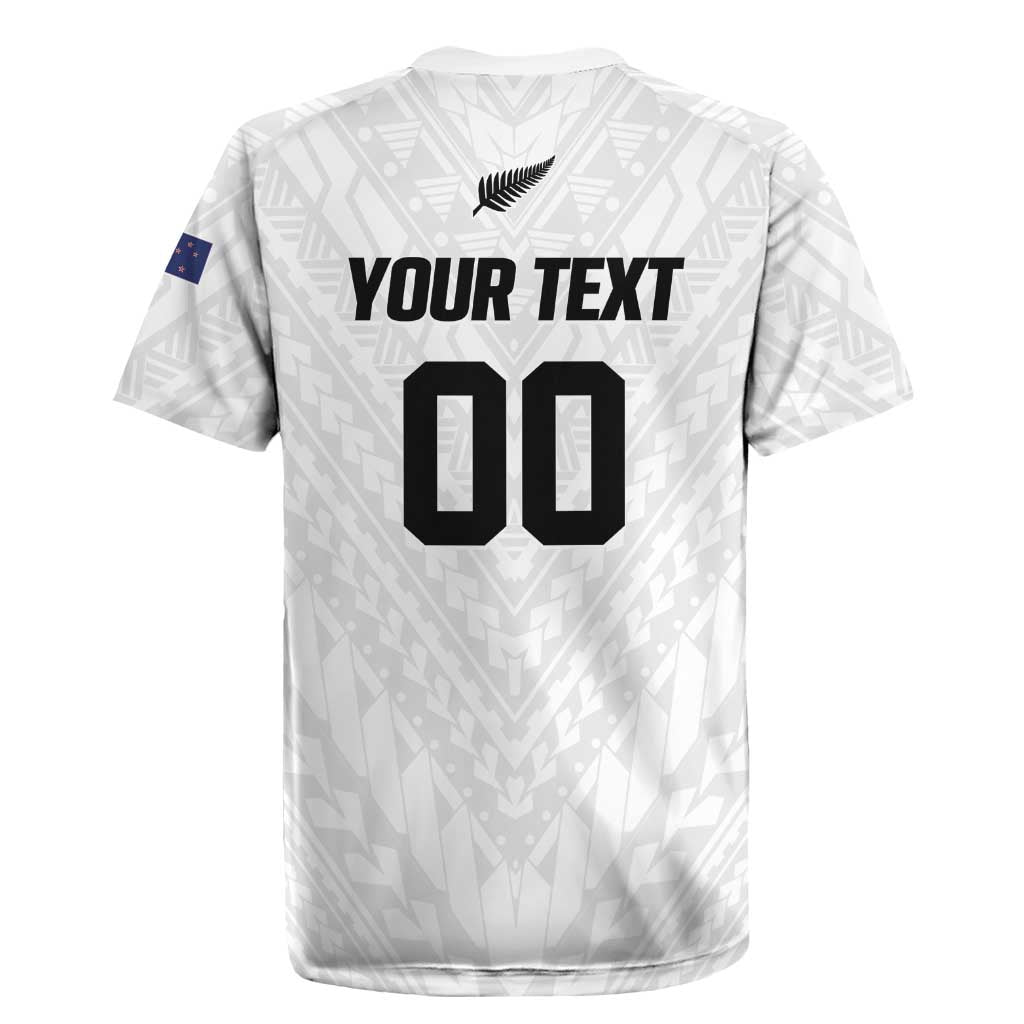 Custom Football New Zealand Rugby Jersey Aotearoa United White Version - Polynesian Pride